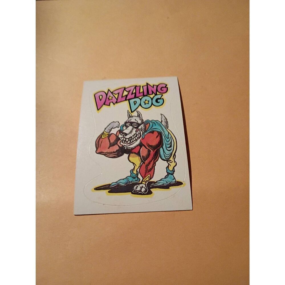 1983 General Mills Zero Heros Trading Card Sticker Card Vintage #40 Dazzling Dog
